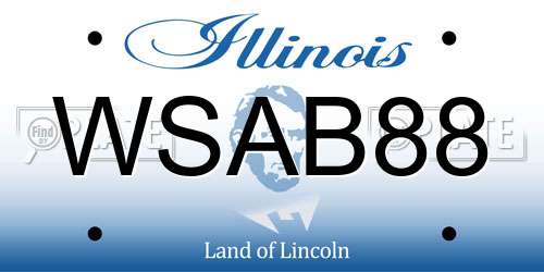 WSAB88 Illinois License Plate