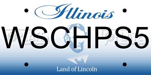 WSCHPS5 Illinois License Plate