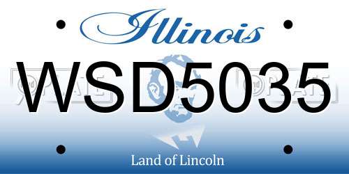 WSD5035 Illinois License Plate