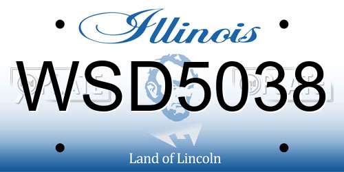 WSD5038 Illinois License Plate