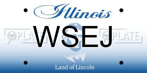 WSEJ Illinois License Plate