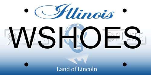 WSHOES Illinois License Plate