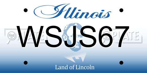 WSJS67 Illinois License Plate