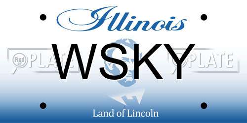 WSKY Illinois License Plate