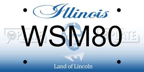WSM80 Illinois License Plate