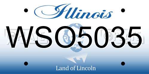 WSO5035 Illinois License Plate