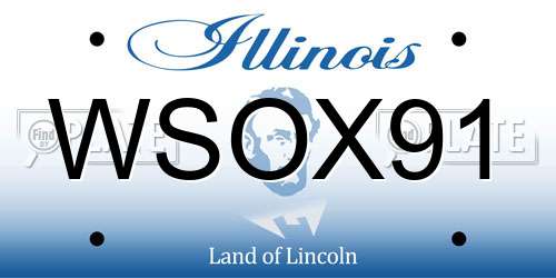 WSOX91 Illinois License Plate