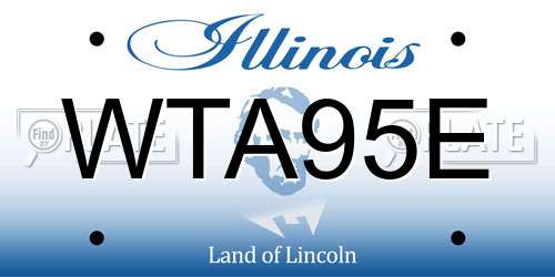 WTA95E Illinois License Plate