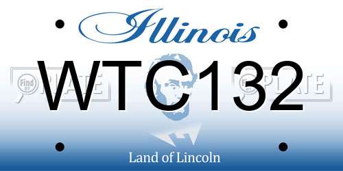 WTC132 Illinois License Plate