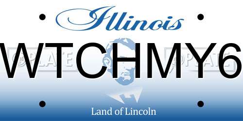 WTCHMY6 Illinois License Plate