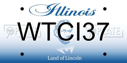 WTCI37 Illinois License Plate