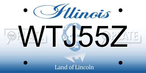 WTJ55Z Illinois License Plate