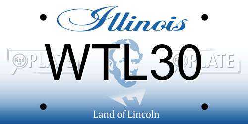 WTL30 Illinois License Plate