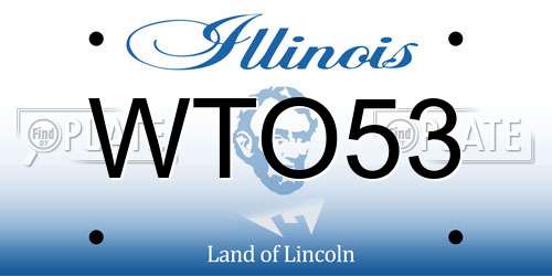 WTO53 Illinois License Plate