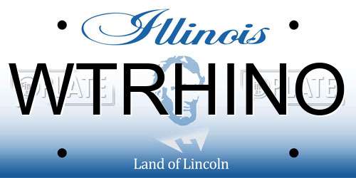 WTRHINO Illinois License Plate