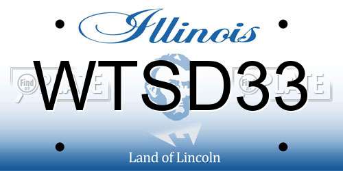WTSD33 Illinois License Plate