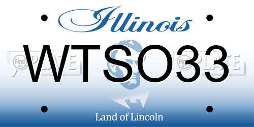 WTSO33 Illinois License Plate