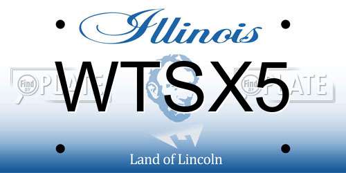 WTSX5 Illinois License Plate