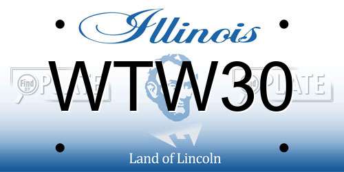 WTW30 Illinois License Plate