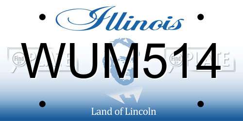 WUM514 Illinois License Plate