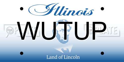 WUTUP Illinois License Plate