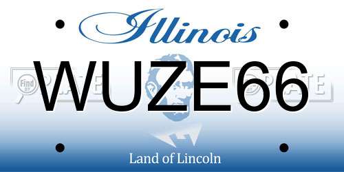 WUZE66 Illinois License Plate