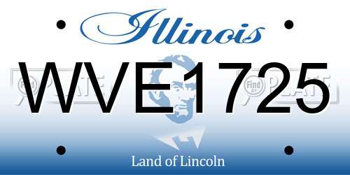 WVE1725 Illinois License Plate