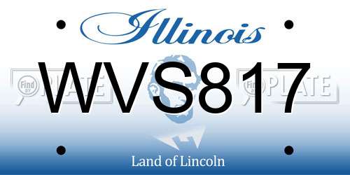 WVS817 Illinois License Plate
