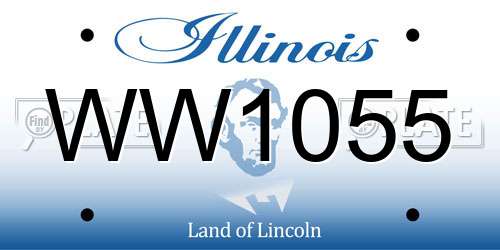 WW1055 Illinois License Plate
