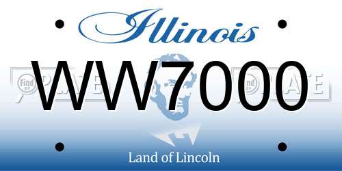 WW7000 Illinois License Plate