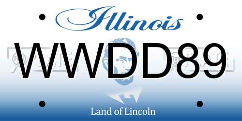 WWDD89 Illinois License Plate
