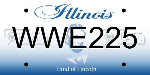 WWE225 Illinois License Plate