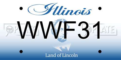 WWF31 Illinois License Plate