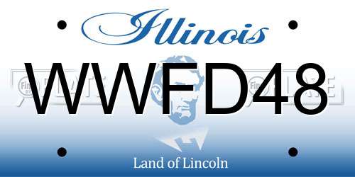 WWFD48 Illinois License Plate