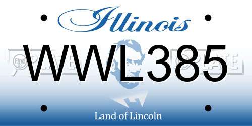 WWL385 Illinois License Plate