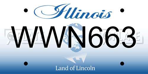 WWN663 Illinois License Plate
