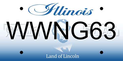 WWNG63 Illinois License Plate