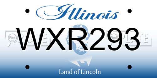 WXR293 Illinois License Plate