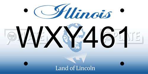 WXY461 Illinois License Plate