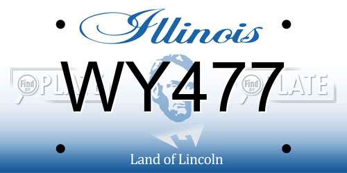 WY477 Illinois License Plate