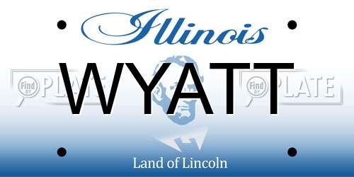 WYATT Illinois License Plate