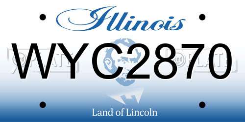 WYC2870 Illinois License Plate
