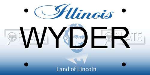 WYDER Illinois License Plate