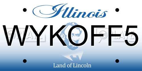 WYKOFF5 Illinois License Plate