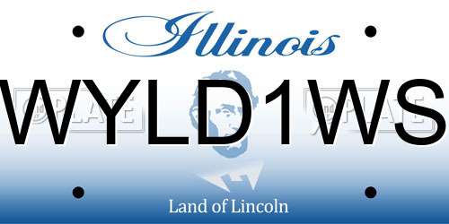 WYLD1WS Illinois License Plate