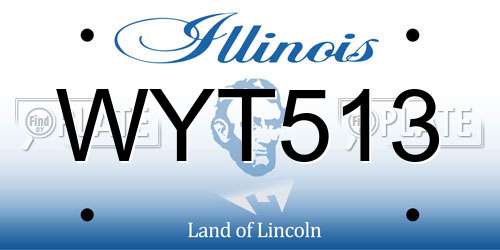 WYT513 Illinois License Plate