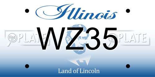 WZ35 Illinois License Plate