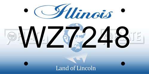 WZ7248 Illinois License Plate