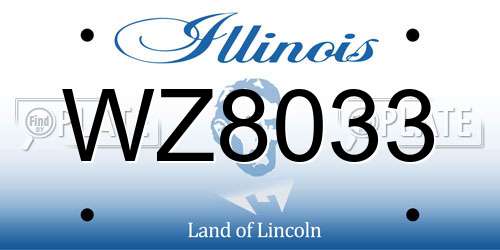 WZ8033 Illinois License Plate
