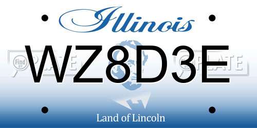 WZ8D3E Illinois License Plate